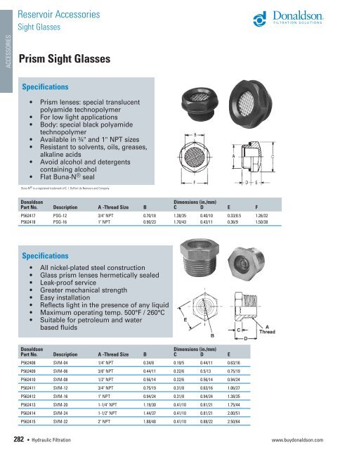 Accessories - Donaldson Company, Inc.