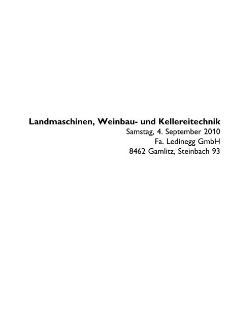 Landmaschinen, Weinbau- und Kellereitechnik - Dorotheum