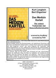 Kurt Langbein Bert Ehgartner Das Medizin Kartell - Globale ...