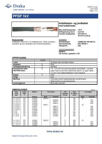 PFSP 1kV