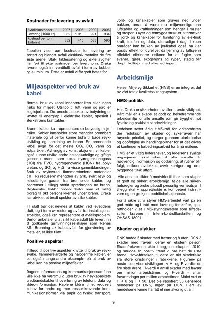 Miljørapport 2010 - Draka norsk kabel