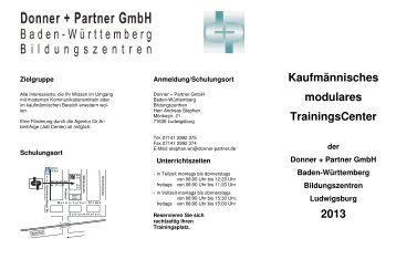 Flyer 2013 Kaufmännisch modulares ... - Donner + Partner