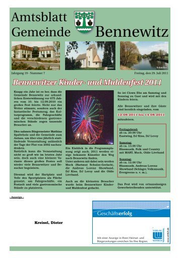 Bennewitzer Kinder- und Muldenfest 2011