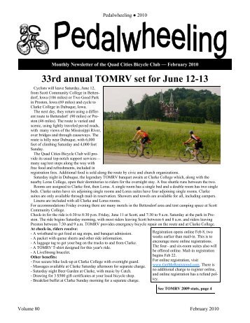 33rd annual TOMRV set for June 12-13 - Quad Cities Bicycle Club