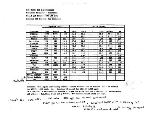 Response to EPA Comments: RCRA Facility Investigation Phase I ...