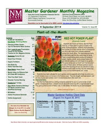 Master Gardener Monthly Magazine - NMSU's College of Agriculture ...