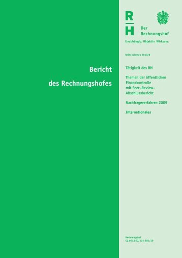 Bericht des Rechnungshofes - Der Rechnungshof