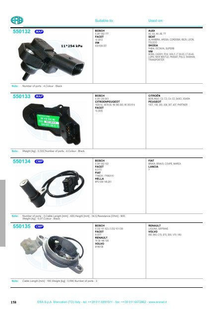 ERA Sensors & Air Mass Meters