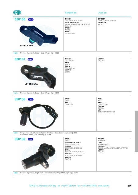 ERA Sensors & Air Mass Meters