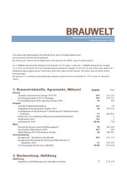 1. Brauereirohstoffe, Agrarmarkt, Mälzerei 2. Bierbereitung, Abfüllung