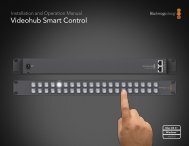 blackmagic vhub/wsc (videohub) smart control - Imagecraft