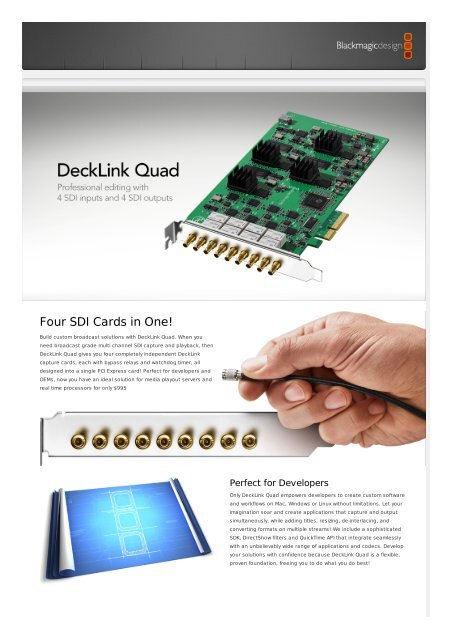 Blackmagic Design: DeckLink Quad