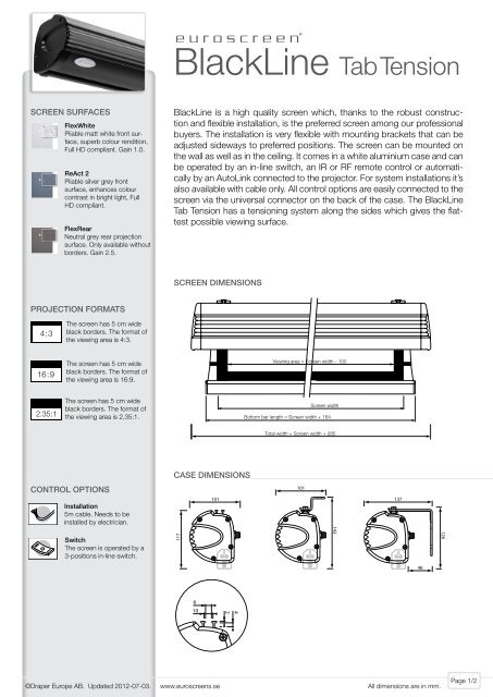 BlackLine Tab Tension - Draper Group Ltd