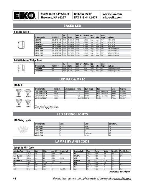 Common General Lighting Base Types - Atlanta Light Bulbs