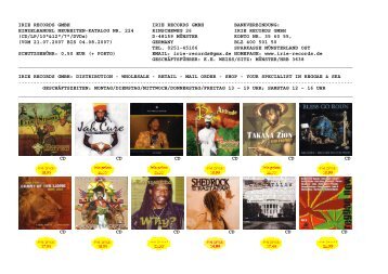 IRIE RECORDS New Release Catalogue 08-07 #1