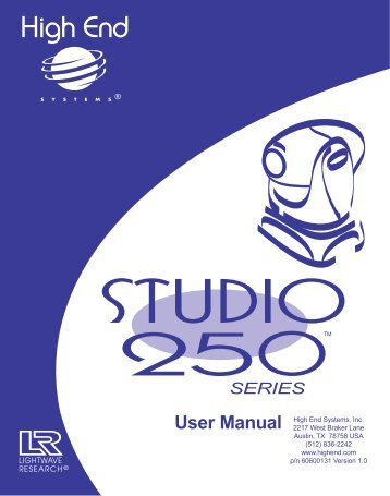 Studio 250 Series User Manual