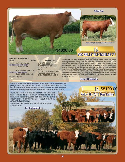 November 2, 2012 - Transcon Livestock Corporation