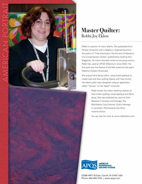 Master Quilter - Sparrow Studioz