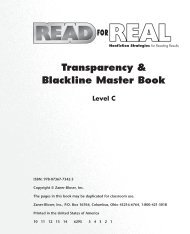 Transparency & Blackline Master Book - Zaner-Bloser