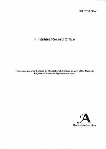 Flintshire Record Office - The National Archives
