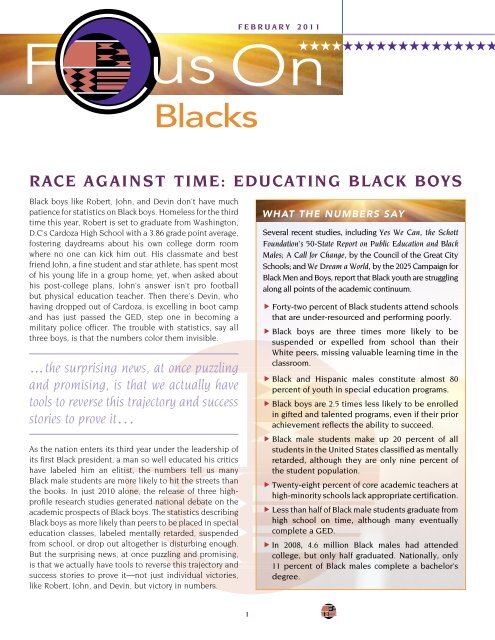 Race Against Time: Educating Black Boys - National Education ...