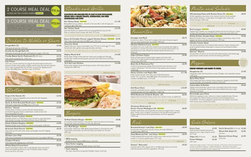 View dinner menu - Premier Inn