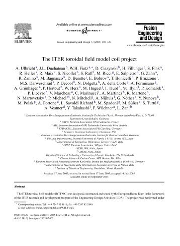 The ITER toroidal field model coil project