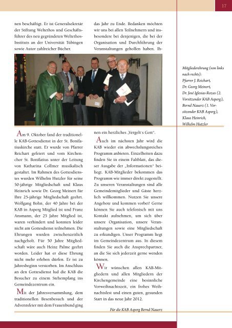 Informationen Nr. 93 (Dez. 2011) - Katholische Kirchengemeinde St ...
