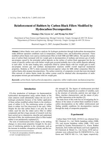 Reinforcement of Rubbers by Carbon Black Fillers Modified by ...