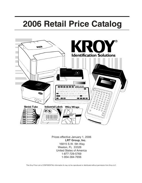 KROY Supply Cartridge 2438616  1"x 40' Black on White K4100 K5100 K3100PC *NEW*