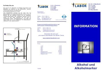 INFORMATION Alkohol und Alkoholmarker - Drogenscreening.info