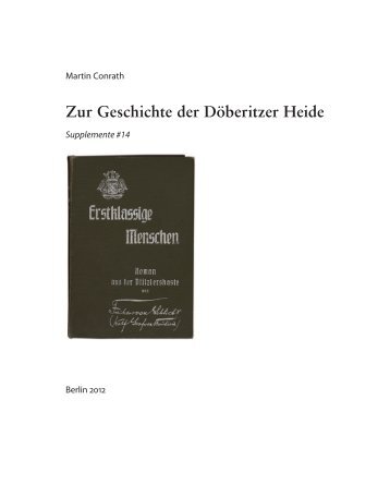 Zur Geschichte der Döberitzer Heide: Ausgewählte ... - Marion Kreißler