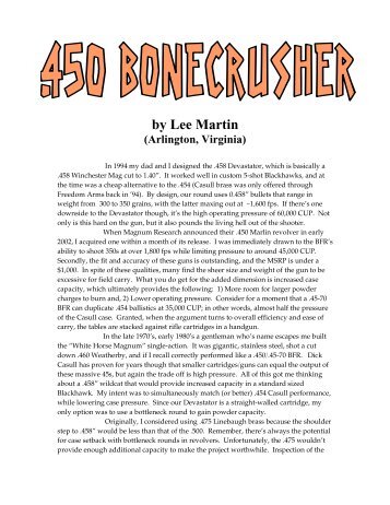450 bonecrusher - Single-Actions.com