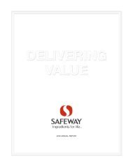 Safeway Inc. Annual Report 2009 - IR Solutions