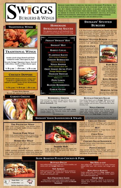 Flamingo Chill Menu