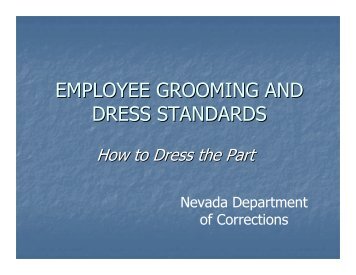 officer grooming standards nevada department of corrections