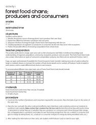 forest food chains: producers and consumers - Missouri State ...