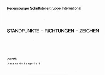 Regensburger Schriftstellergruppe International - Oberpfälzer ...
