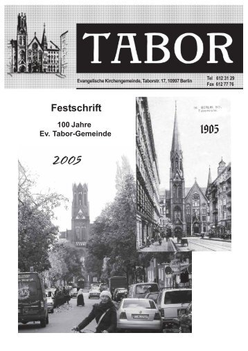 Festschrift - Evangelische Tabor-Gemeinde in Berlin-Kreuzberg