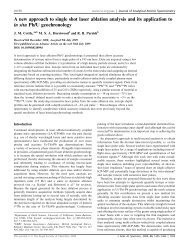 A new approach to single shot laser ablation - Department of ...