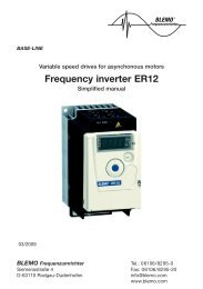 Frequency inverter ER12 - Blemo