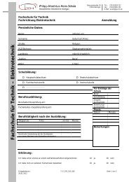 Fachschule für Technik – Elektrotechnik - Philipp-Matthäus-Hahn ...