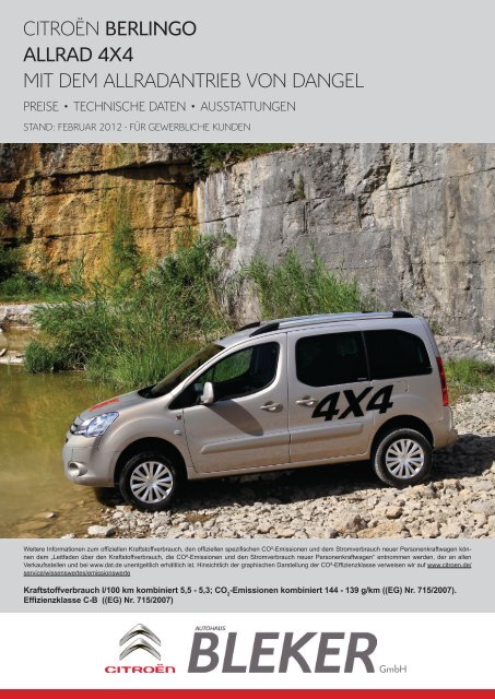 Berlingo Allrad 4x4 Unternehmensgruppe Bleker