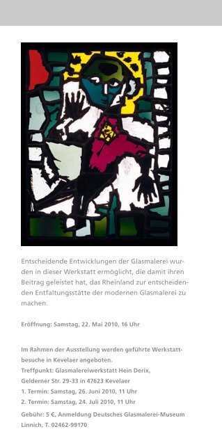 Veranstaltungskalender - Deutsches Glasmalerei-Museum