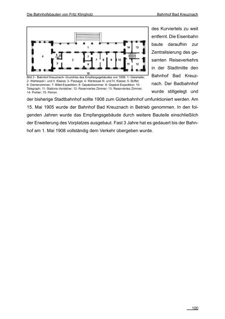 "Die Bahnhofsbauten von Fritz Klingholz", Diplomarbeit