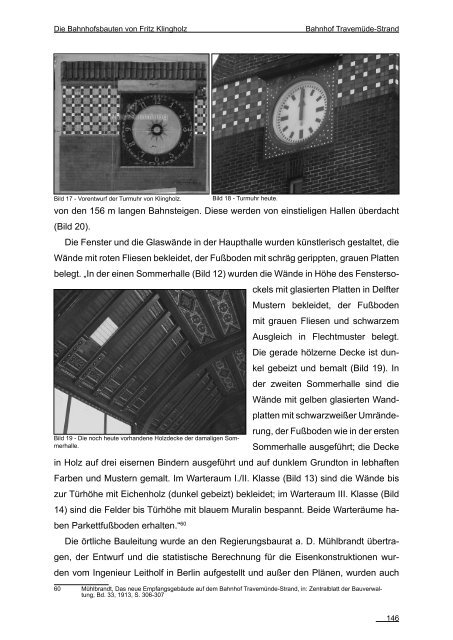 "Die Bahnhofsbauten von Fritz Klingholz", Diplomarbeit