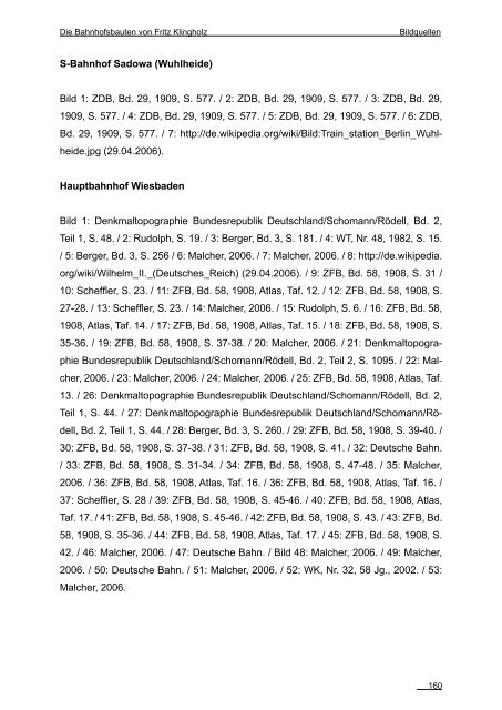 "Die Bahnhofsbauten von Fritz Klingholz", Diplomarbeit