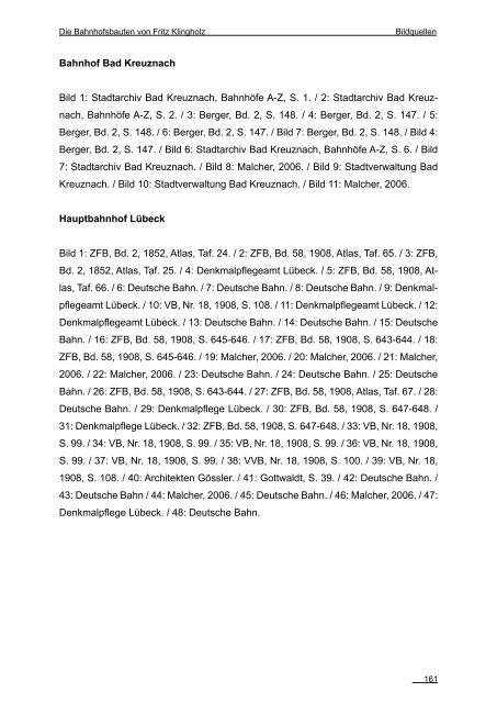 "Die Bahnhofsbauten von Fritz Klingholz", Diplomarbeit