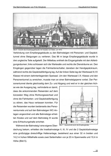 "Die Bahnhofsbauten von Fritz Klingholz", Diplomarbeit