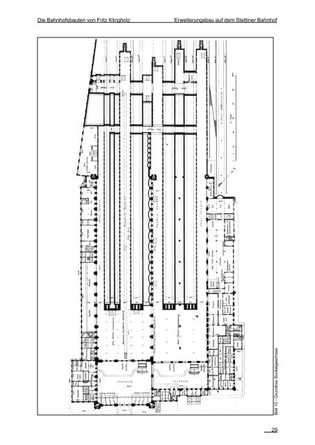 "Die Bahnhofsbauten von Fritz Klingholz", Diplomarbeit